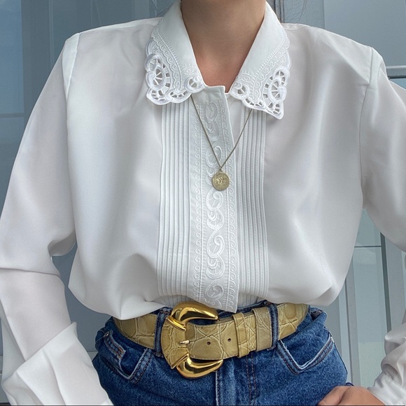 Vintage Tops - Egg white Vintage Shirt